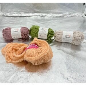 Premier Yarn Set Anti-Pilling Everyday‎ Worsted Bundle Linen Clover Wine Berry